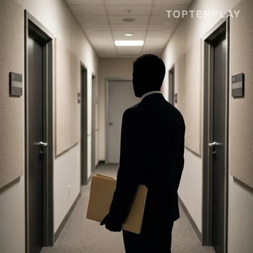 Couloir de chaîne télé avant annonces de programmes