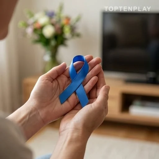 Ruban de cancer colorectal tenu en hommage