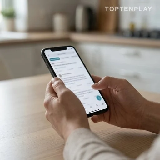 Mains consultant une discussion en ligne