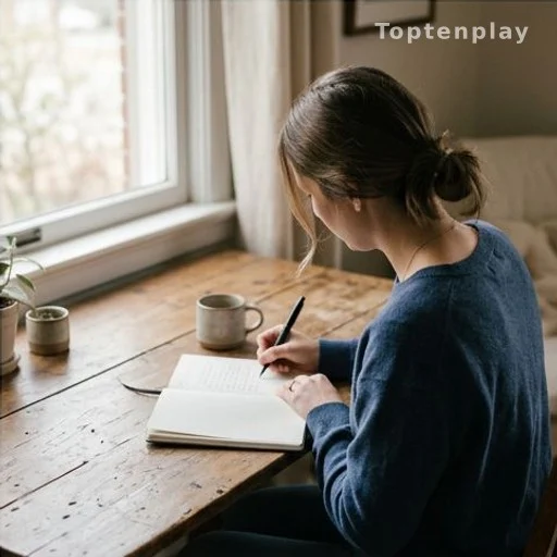 Écrivaine de dos à son bureau prenant des notes pour une biographie