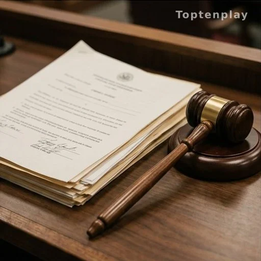 Documents judiciaires et marteau de juge lors d'un procès en diffamation