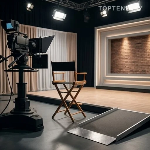 Plateau de télévision adapté à la mobilité réduite