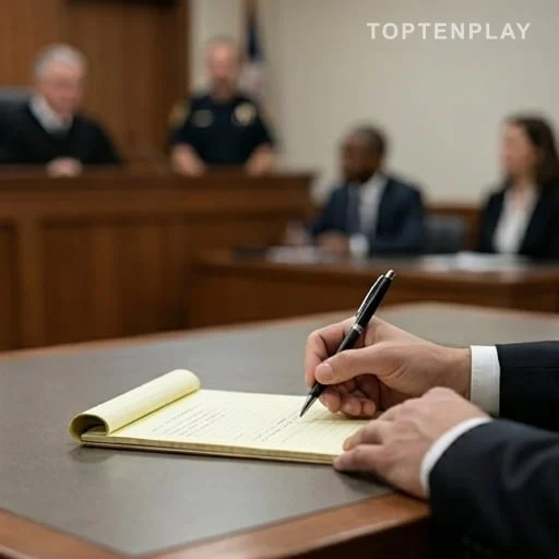 Notes prises pendant une audience de justice