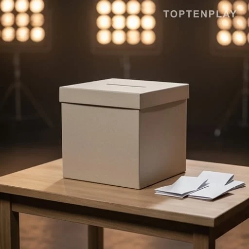 Urne de vote sur un plateau de téléréalité