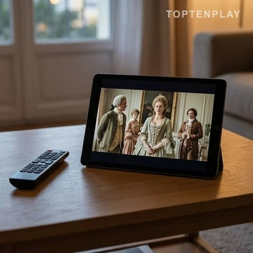 Tablette diffusant une série via abonnement Netflix