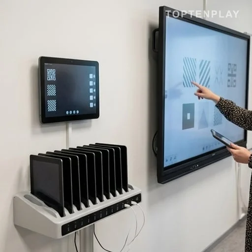 Tablettes partagées pour un cours d’éducation numérique