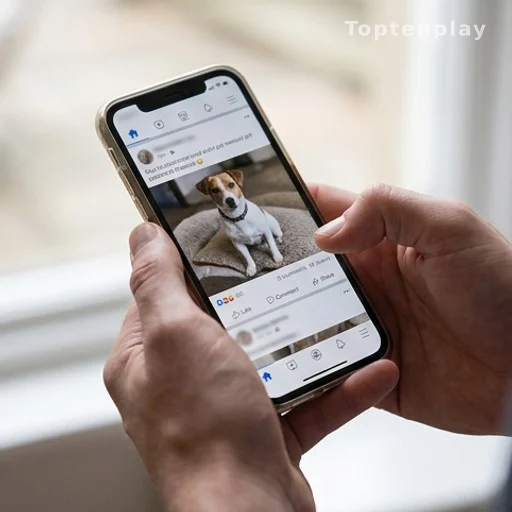 Mains tenant un téléphone avec hommage à un animal sur les réseaux sociaux
