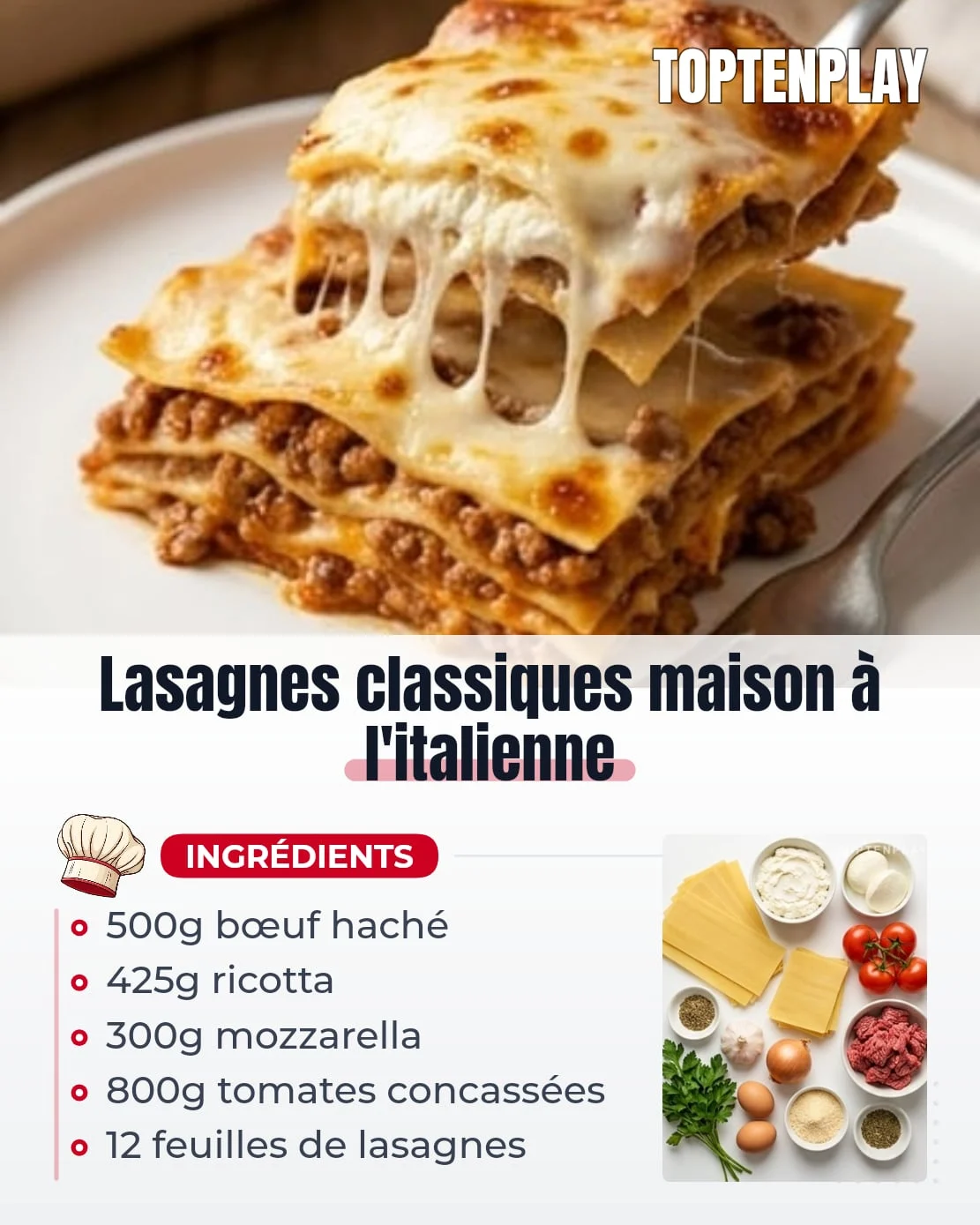 Lasagnes classiques maison à l&rsquo;italienne