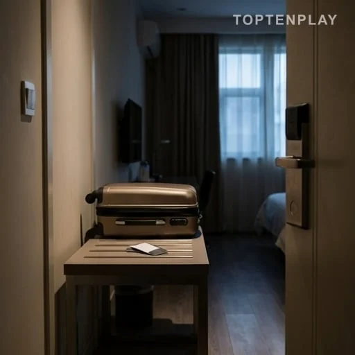 Porte de chambre d’hôtel liée à l’enquête