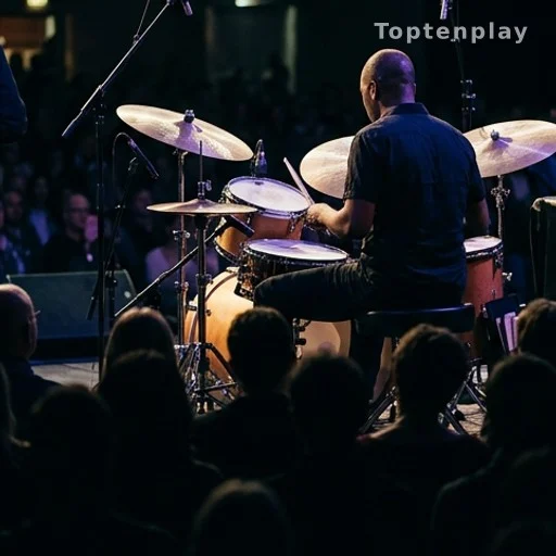 Batteur de jazz de dos sur scène dans un club, carrière musicale discrète