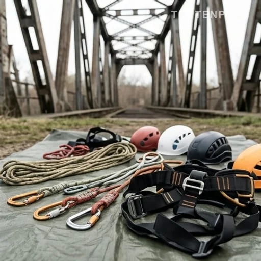 Matériel de sécurité pour rope jumping extrême