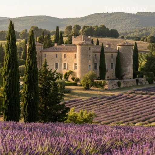 Château de Fonscolombe dans le Vaucluse, lieu du mariage de Louane