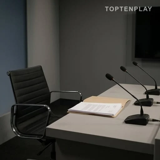 Studio télévisé évoquant un témoignage judiciaire