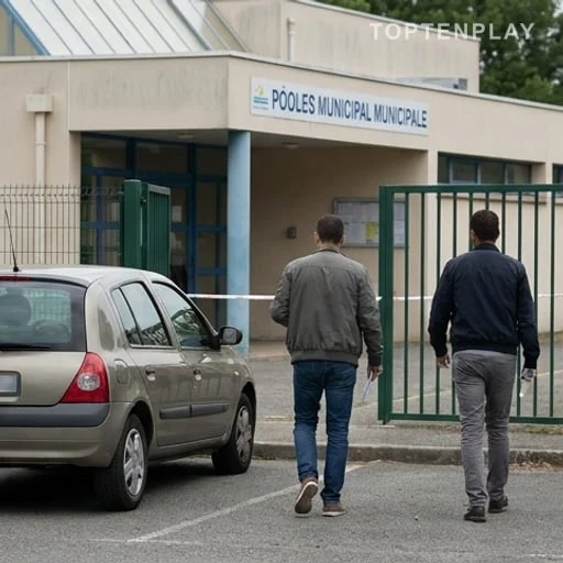 Voiture examinée près d’une piscine dans l’enquête