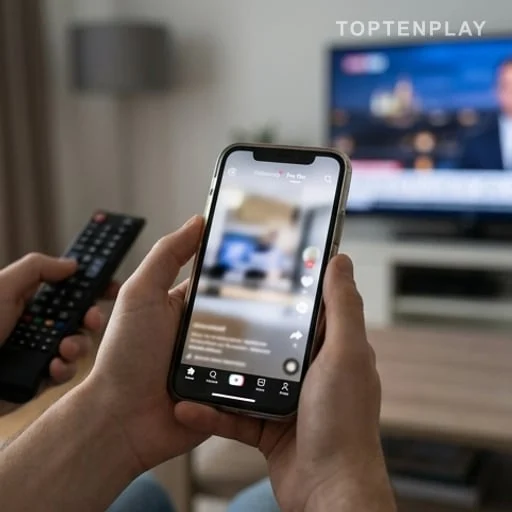 Smartphone affichant une vidéo liée à la sécurité