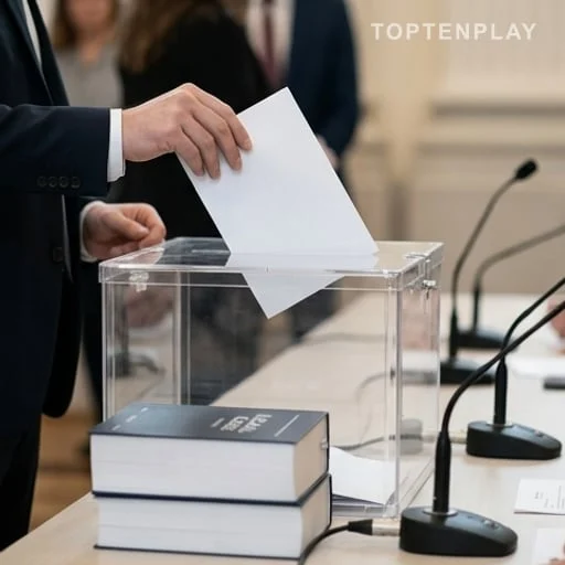 Bulletin dans une urne pour un référendum ciblé
