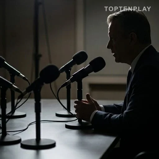 Studio radio pour une interview politique