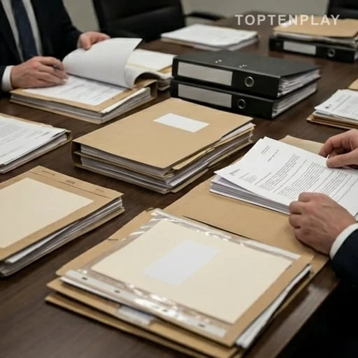 Dossiers d’enquêtes administratives sur une table