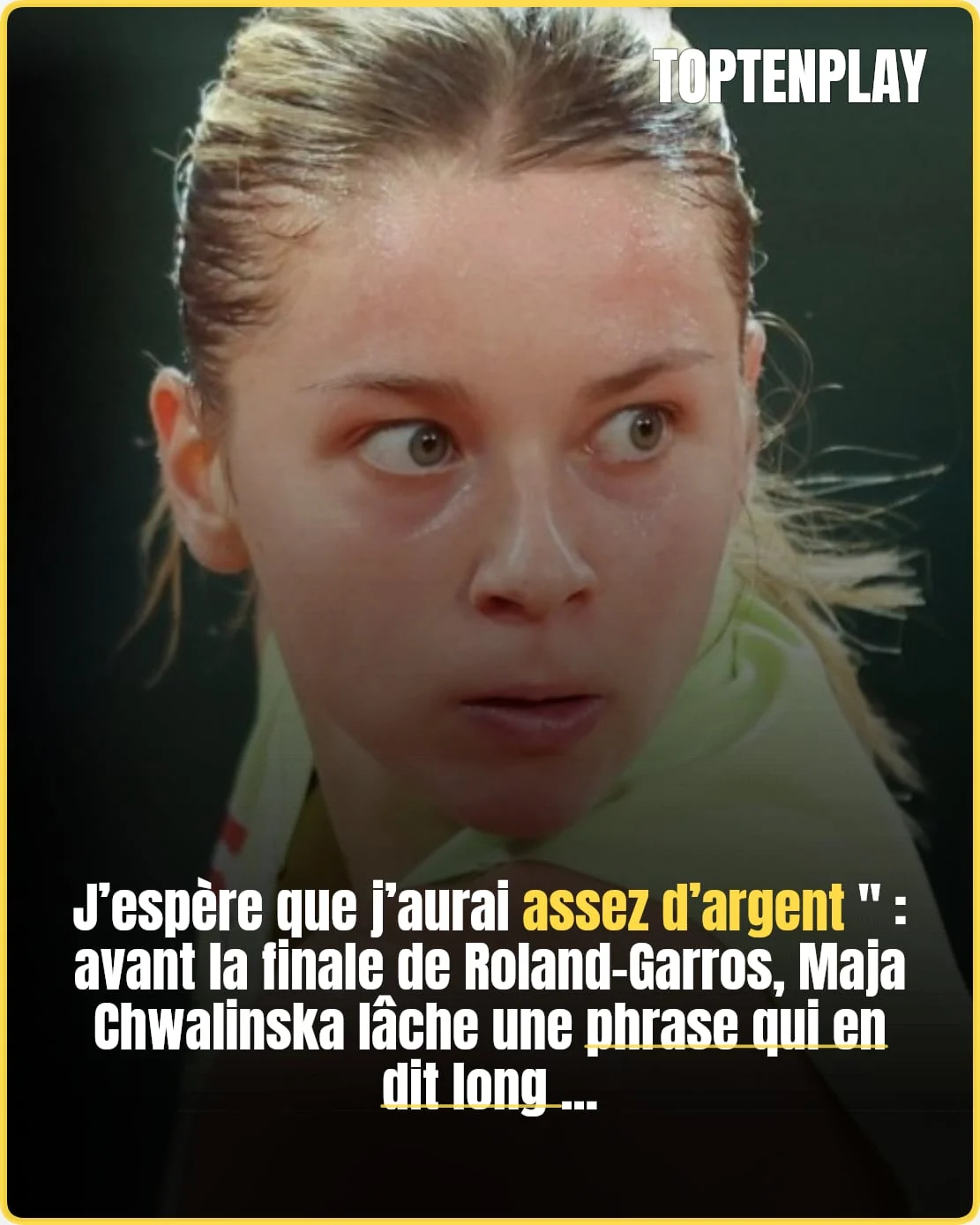 Maja Chwalinska, la finale qui change une carrière