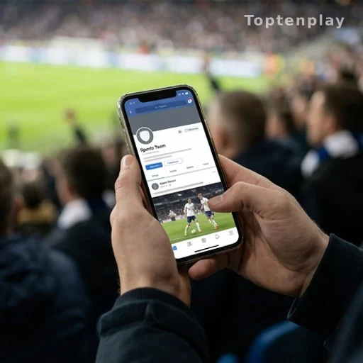 Supporter regardant le message de l'équipe de France sur les réseaux sociaux