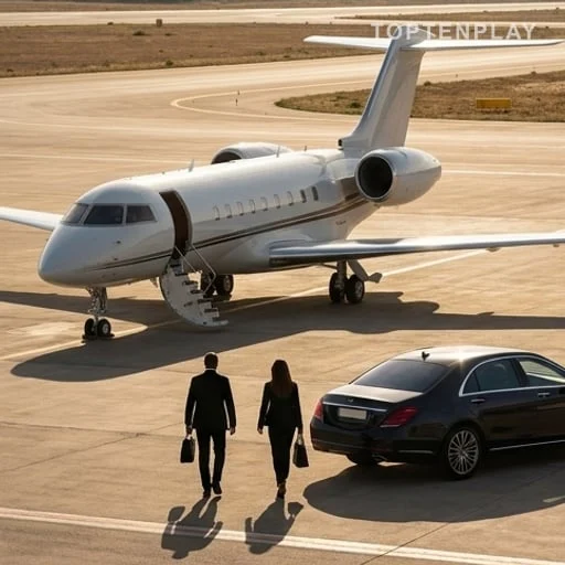 Jet privé sur le tarmac d’Ibiza