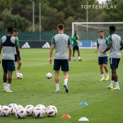 Entraînement de football avant la Coupe du monde