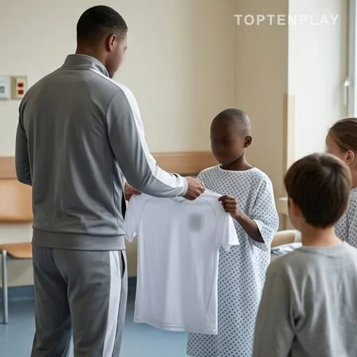 Maillot remis à des enfants en espace pédiatrique