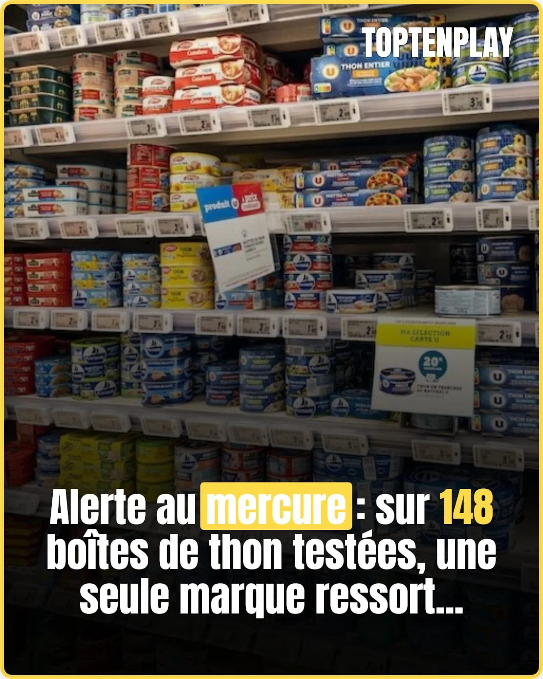 Mercure dans le thon : 148 boîtes testées, une seule rassure