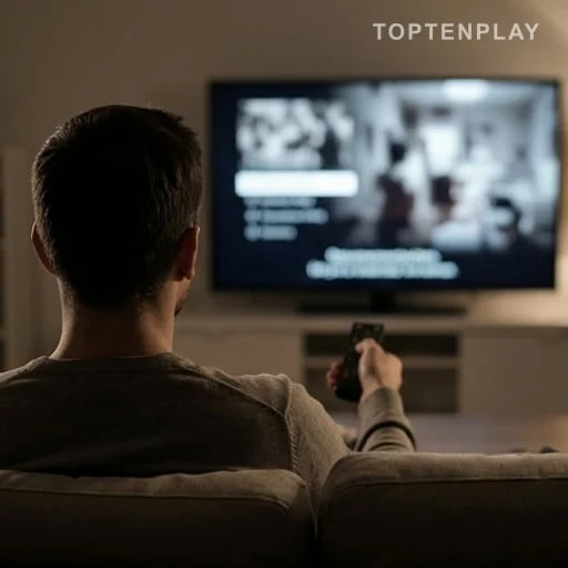 Spectateur anonyme devant une série Netflix très suivie