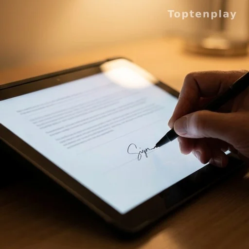 Main signant une pétition en ligne, soutien à un artiste mis en examen