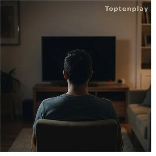 Silhouette d'une personne de dos devant une télévision éteinte, évoquant le boycott d'un match de football