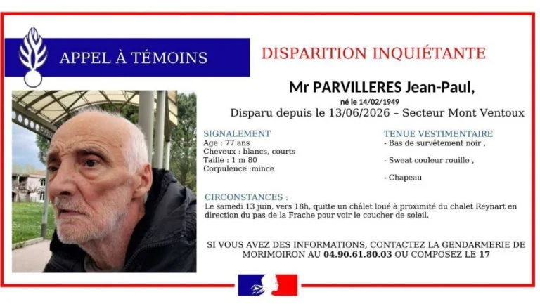 Mont Ventoux : un homme de 77 ans recherché depuis 24 h