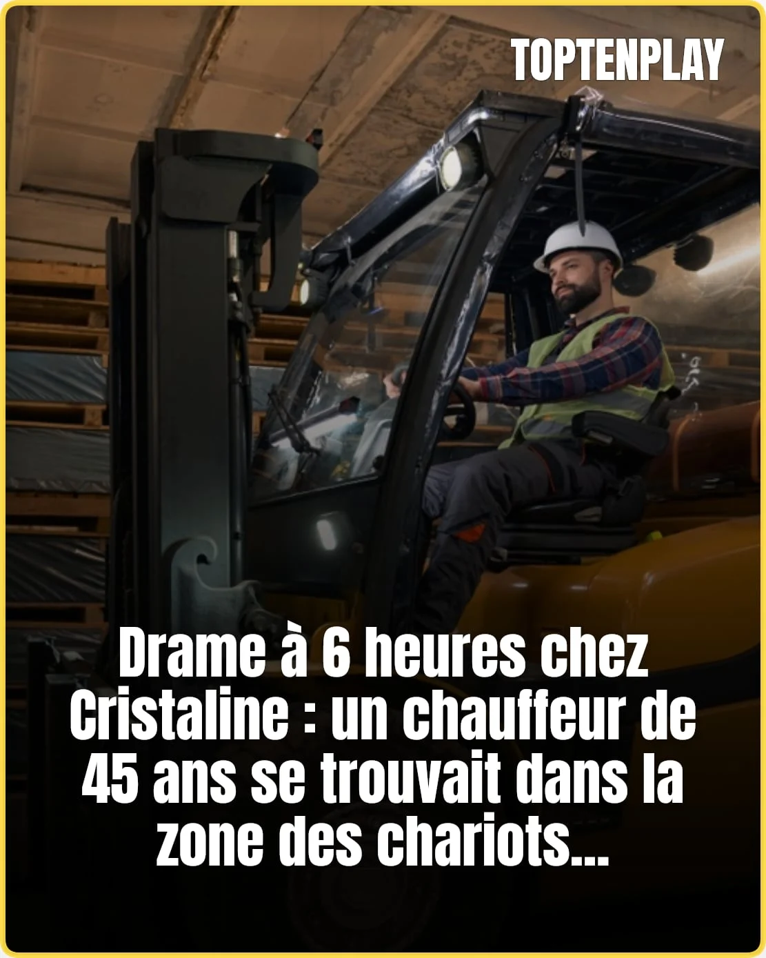 Mort chez Cristaline : un chauffeur écrasé à 45 ans