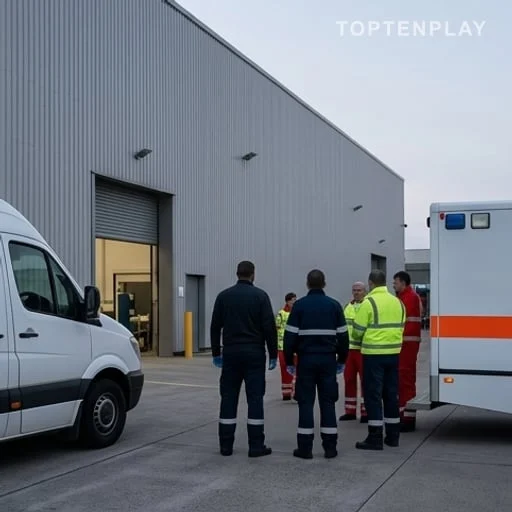 Secours mobilisés après un accident du travail