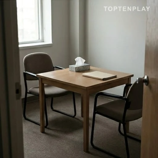 Salle d’audition pour mineur et dossier d’avocat
