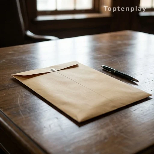 Enveloppe officielle scellée sur un bureau, résultats d'enquête judiciaire