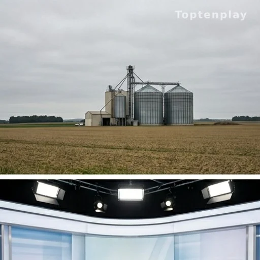 Silo agricole dans un champ, lieu de découverte du corps de Lyhanna