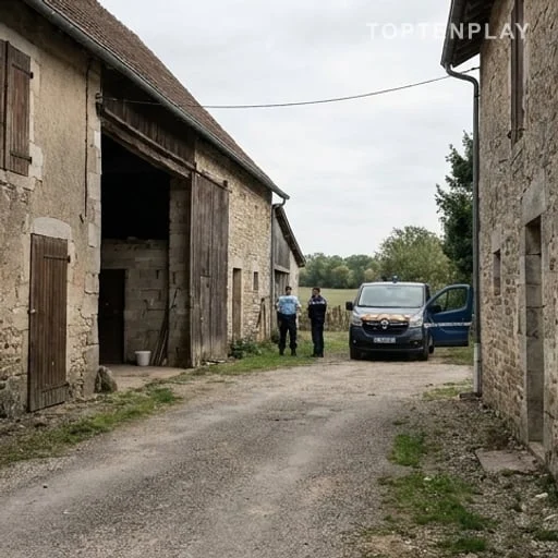 Bâtiment agricole où l’enquête judiciaire se poursuit