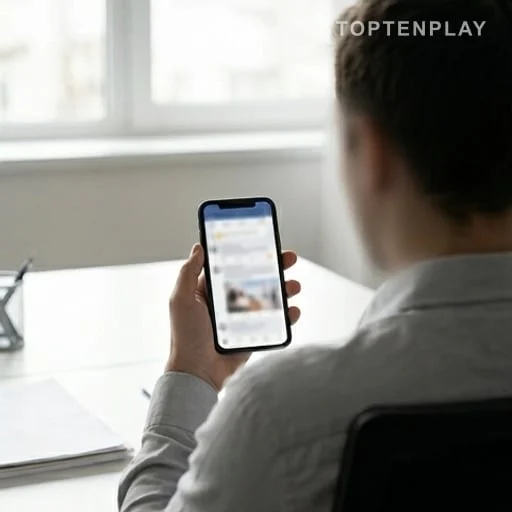 Alerte sur smartphone concernant une arnaque en ligne