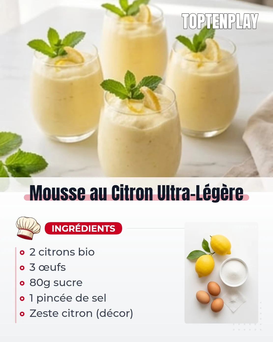 Mousse au Citron Ultra-Légère