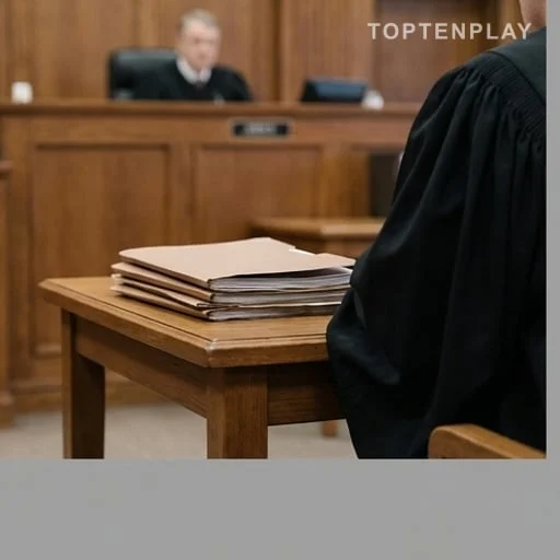 Dossiers d’avocat lors d’une audience pénale