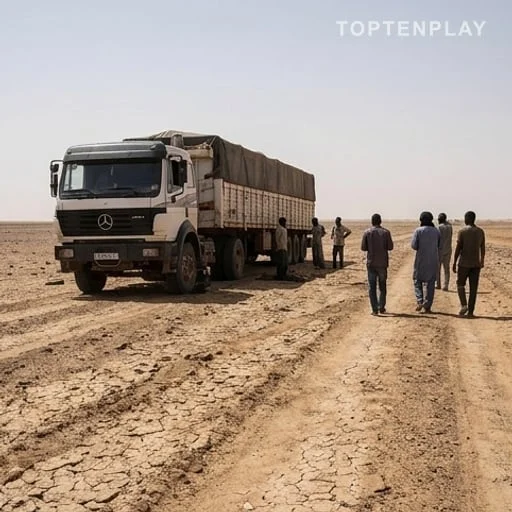 Camion en panne dans le désert nigérien