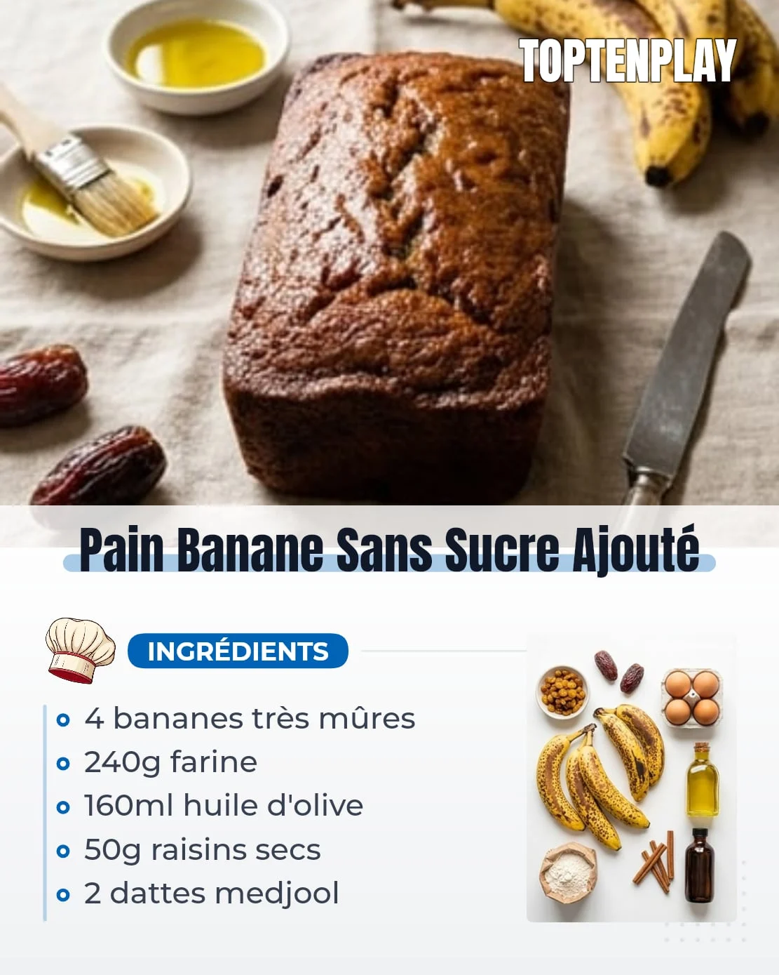 Pain Banane Sans Sucre Ajouté