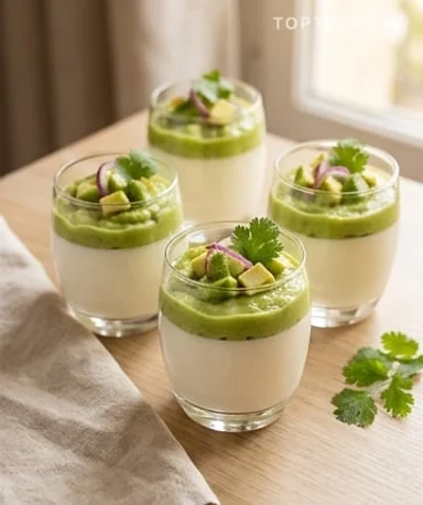 Panna cotta au chèvre et guacamole