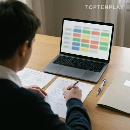 Dossier Parcoursup et bulletins de formation sur un bureau
