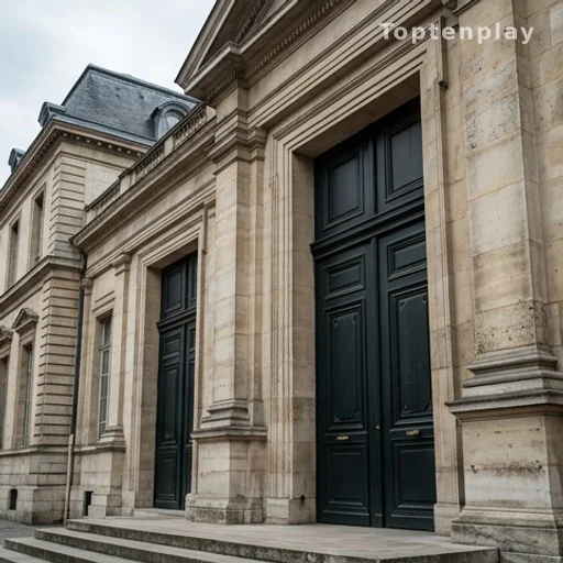 Façade d'un palais de justice français dans le cadre d'une mise en examen