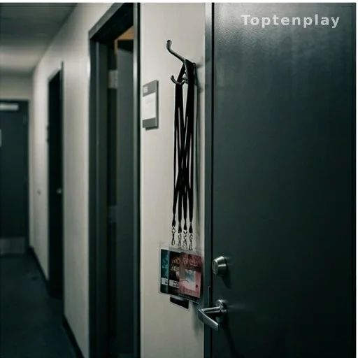 Passes after-show accrochés devant une loge de coulisses de concert