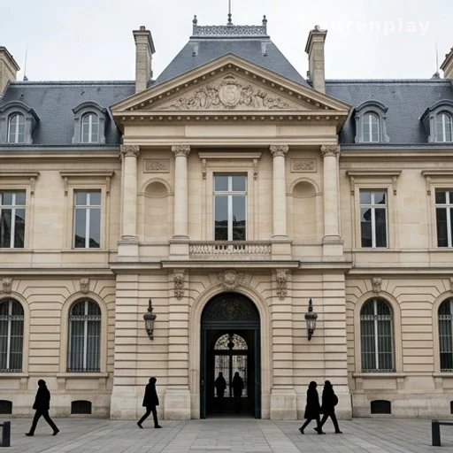 Palais de justice de Nanterre dans le cadre de la procédure pénale visant Patrick Bruel