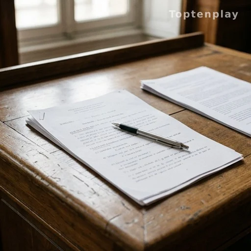 Documents judiciaires et stylo sur un bureau, plainte avec constitution de partie civile