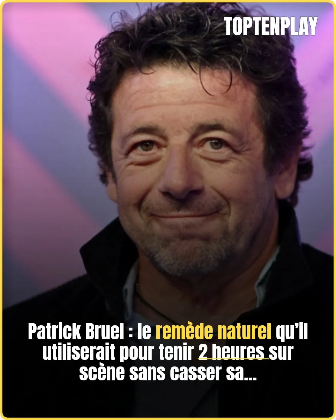 Patrick Bruel : le vrai rituel pour ménager sa voix